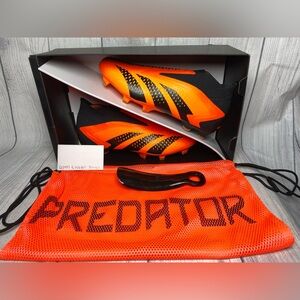 Men's Size 9 Adidas Predator Accuracy+ FG Orange Black Soccer Cleats GW4560